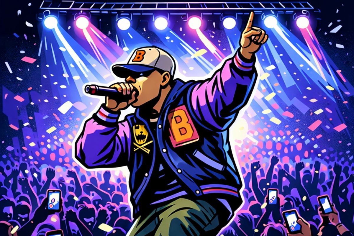 artista cantando frente muchas personas LKMA Let Kids Make Art